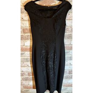 Vintage Black Size 6 Coast Dress 1990s Body‎ Con